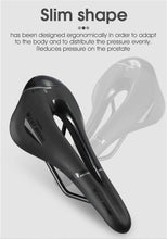 将图片加载到图库查看器,Ultra Light Comfortable Bicycle Saddle Mountain Road Bike Seat Soft Leather Hollow Breathable Cushion Seat Ergonomics Design Breathable Suspension Gel Bike Saddle Cushion For Mountain Bike Road Bike