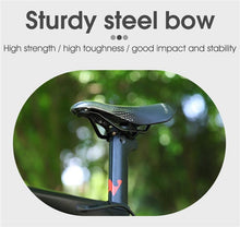 将图片加载到图库查看器,Ultra Light Comfortable Bicycle Saddle Mountain Road Bike Seat Soft Leather Hollow Breathable Cushion Seat Ergonomics Design Breathable Suspension Gel Bike Saddle Cushion For Mountain Bike Road Bike