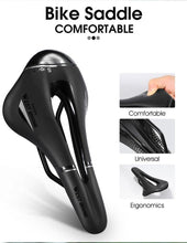 将图片加载到图库查看器,Ultra Light Comfortable Bicycle Saddle Mountain Road Bike Seat Soft Leather Hollow Breathable Cushion Seat Ergonomics Design Breathable Suspension Gel Bike Saddle Cushion For Mountain Bike Road Bike