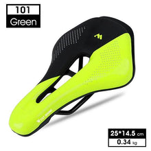 将图片加载到图库查看器,Ultra Light Comfortable Bicycle Saddle Mountain Road Bike Seat Soft Leather Hollow Breathable Cushion Seat Ergonomics Design Breathable Suspension Gel Bike Saddle Cushion For Mountain Bike Road Bike