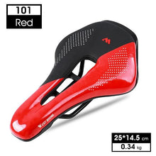 将图片加载到图库查看器,Ultra Light Comfortable Bicycle Saddle Mountain Road Bike Seat Soft Leather Hollow Breathable Cushion Seat Ergonomics Design Breathable Suspension Gel Bike Saddle Cushion For Mountain Bike Road Bike