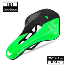 将图片加载到图库查看器,Ultra Light Comfortable Bicycle Saddle Mountain Road Bike Seat Soft Leather Hollow Breathable Cushion Seat Ergonomics Design Breathable Suspension Gel Bike Saddle Cushion For Mountain Bike Road Bike
