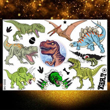 Load image into Gallery viewer, Small 3D Dinosaur Temporary Sticker Tattoos Colorful Tiny Tattoos For Party Children