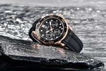 将图片加载到图库查看器,Black Multifunctional Sport Men Watches Luxury Quartz Watches Fashion Chronograph Stylish Elegant Comfortable Watch For Men