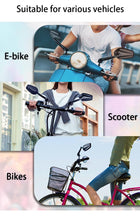 Load image into Gallery viewer, Smart Bicycle Stylish Handlebar Design Reflector Rear View Mirror Mountain Bike Electrical Bike Scooter HD Wide-Range Adjustable Angles Mirror Wide Range Back Reflector Vision Adjustable Left Right Mirrors For Road Electric Bike