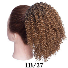 将图片加载到图库查看器,Drawstring Puff Ponytail Afro Kinky Curly Hair Extension Synthetic Clip in Pony Tail African American Hair Extension Short Kinky Curly Pineapple Pony Tail Clip in on Wrap Up-do Hair Extensions for African American Women