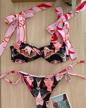 将图片加载到图库查看器,Bikini Female Swimsuit Women Swimwear Push Up Bikinis Set High Waist Swimming Suits Two Piece Set Women Swimsuit Solid Printed Bikini Push-Up Pad Swimwear Set Beachwear Ruffled Bathing Suit