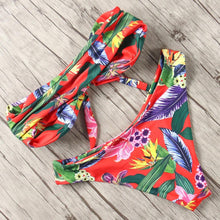 Load image into Gallery viewer, Solid Bikini Set Swimsuit Women Bikini Swimwear Female Halter Top Bathing Suit Swimming Wear Bikini High Cut Swimsuit High Waist Plus Size Summer Swimwear