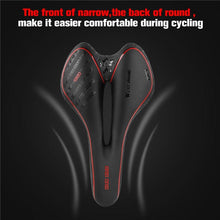 将图片加载到图库查看器,Bike Saddle Mountain Road Bike Seat PU Leather Gel Filled Cycling Cushion Comfortable Shockproof Bicycle Saddle Seat Cushion For Men Comfort Bike Saddle Anti-Slip Bicycle Saddle Waterproof Bicycle Seat For Mountain Bike Seat