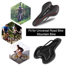 将图片加载到图库查看器,Bike Saddle Mountain Road Bike Seat PU Leather Gel Filled Cycling Cushion Comfortable Shockproof Bicycle Saddle Seat Cushion For Men Comfort Bike Saddle Anti-Slip Bicycle Saddle Waterproof Bicycle Seat For Mountain Bike Seat