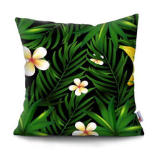 Load image into Gallery viewer, Tropical Plants Palm Leaf Pillow Cover Green Leaves Cushion Covers Flower Decorative Pillow Sofa Decorative Throw Pillow Covers Tropical Green Leaves Floor Pillow Cover for Couch Cushion Cover Plant Monstera Leaf 45x45cm