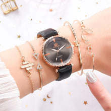 Load image into Gallery viewer, Elegant Style Fashion Womens Watch Luxury Leather Band Analog Quartz Wrist Watch Women Dress Leather Band Thin Minimalist Casual Simple Dress Analog Quartz Wristwatch