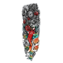 Load image into Gallery viewer, Big Realistic Tiger Tattoo Waterproof Temporary Dragon Flower Sticker Full Arm Large Size Sleeve Big Luxury Design For Mens