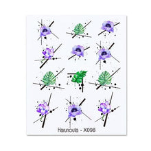 Load image into Gallery viewer, Embossed Nails Sticker 3D Flower Leaves Slider Water Transfer Nail Decals for Nail Art Transfer Sticker 3D Wave Design Decoration for Women Girls Art Stickers Decal Decoration Metallic Curve Strip Line Nail Decor