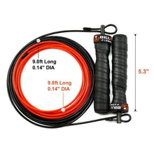 将图片加载到图库查看器,Unisex Jump Rope Speed Weighted Jump Ropes Adjustable Wire Skipping Rope Cable Ball Bearings Regular Rope With Extra Speed Cable Ball Bearings Anti-Slip Handle For Double Unders Outdoor Workout