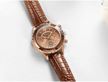 将图片加载到图库查看器,Luxury Green Business Women Watches Quartz Fashion Leather Strap Waterproof Multifunctional Wristwatch For Women