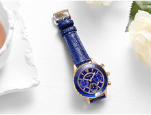 将图片加载到图库查看器,Luxury Green Business Women Watches Quartz Fashion Leather Strap Waterproof Multifunctional Wristwatch For Women