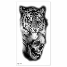 将图片加载到图库查看器,Big Tiger Lion Waterproof Temporary Sticker Tattoo Arm Legs Fake Tattoo Stickers For Adults Realistic Luxury Design For Mens Womens