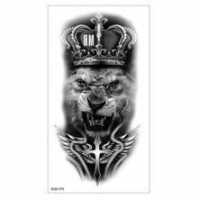 将图片加载到图库查看器,Big Tiger Lion Waterproof Temporary Sticker Tattoo Arm Legs Fake Tattoo Stickers For Adults Realistic Luxury Design For Mens Womens