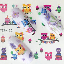 Load image into Gallery viewer, Nail Art Water Transfer Stickers Anime Mouse Animal Kid slider adhesive Watermark Decals Women Beauty Wedding Nails Decal Self-Adhesive 3D Wave Design Decoration for Women Girls Art Stickers Decal Decoration Metallic Curve Strip Line Nail