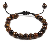 将图片加载到图库查看器,Black Lava Stone Crown Charm Tiger Eye Beads Bracelet For Men Women Braided Bracelets Handmade Adjustable Couple Distance Bracelets Lava Stone Beads Essential Oil Diffuser Adjustable Bracelet With King Queen Crown Charm