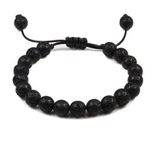 将图片加载到图库查看器,Black Lava Stone Crown Charm Tiger Eye Beads Bracelet For Men Women Braided Bracelets Handmade Adjustable Couple Distance Bracelets Lava Stone Beads Essential Oil Diffuser Adjustable Bracelet With King Queen Crown Charm