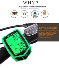 Load image into Gallery viewer, Bicycle Computer Wireless 20 Functions Speedometer Odometer Cycling Wireless Bike Computer Waterproof Bicycle Speedometer Odometer Support Smart Sensor LCD Backlight Display For Road Cycling
