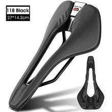 将图片加载到图库查看器,Ultra Light Comfortable Bicycle Saddle Mountain Road Bike Seat Soft Leather Hollow Breathable Cushion Seat Ergonomics Design Breathable Suspension Gel Bike Saddle Cushion For Mountain Bike Road Bike