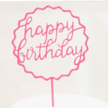 Load image into Gallery viewer, Happy Birthday Cake Topper Gold Cake Topper Acrylic Cake Topper Happy Birthday Cake Topper Cake Decoration Acrylic Letter Cake Toppers Party Supplies Happy Birthday Black Cake Decorations