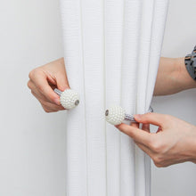 Load image into Gallery viewer, Magnets Curtains Clamps Curtain Holder Pompom Tieback Magnetic Clips Hanging Balls Tie Back Home Decoration Accessories Magnetic Curtain Tiebacks European Style Decorative Curtain Drape Tie With Strong Magnetic For Home And Office Decoration