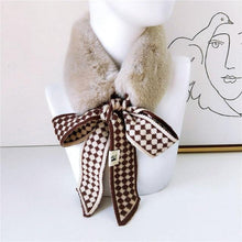 Load image into Gallery viewer, New Autumn Winter Fashion Soft Faux Fur Crochet Knitted Neck Warmer Elastic Neck Gaiter Head Wrap Lightweight Scarf Collar Neck Elegant Warmer Scarves for Women