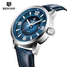 Load image into Gallery viewer, Sports Luxury Watches For Men Quartz Blue Watch Fashion Leather Strap Casual Mens Wrist Watch
