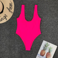 Load image into Gallery viewer, Luxury Black Female Swimsuit Vintage One Piece Ruffled Push Up Tummy Control Swimwear Halter One Piece Slimming Retro Swimsuit Women's Plus Size Push Up Bathing Suit Solid Red Swimwear Women Padded Bathing Suits