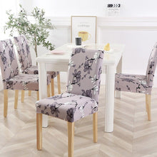 Load image into Gallery viewer, New Chair Covers Spandex Stretch Chair Covers Dining Slipcover Decorative Chair Cover floral For Kitchen Wedding Banquet Hotel Stretch Armless Chair Slipcover for Dining Room Seat Cushion, Spandex Kitchen Parson Chair Protector Cover, Removable & Washable