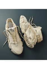 Load image into Gallery viewer, Modern High Top Beige Men's Sneakers Chunky Men Shoes Fashion Casual Breathable Men's Height Increasing Casual Outdoor High Quality Sport Sneakers