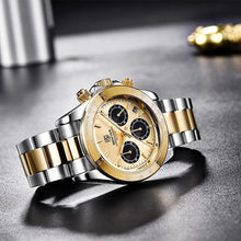 Load image into Gallery viewer, Stainless Steel Sports Men Watch Waterproof Business Chronograph Men Quartz Elegant Design Wristwatches