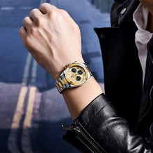 Load image into Gallery viewer, Stainless Steel Sports Men Watch Waterproof Business Chronograph Men Quartz Elegant Design Wristwatches