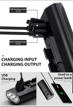 Load image into Gallery viewer, Front Bicycle Light USB Rechargeable LED Bike Light Waterproof Cycling Headlight Climbing Safety Flashlight Lamps Bike Light Super Bright Bicycle Light Easy To Install Fits All Bikes Headlights With Modes