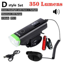 Load image into Gallery viewer, Front Bicycle Light USB Rechargeable LED Bike Light Waterproof Cycling Headlight Climbing Safety Flashlight Lamps Bike Light Super Bright Bicycle Light Easy To Install Fits All Bikes Headlights With Modes
