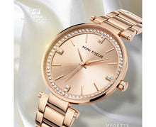 Load image into Gallery viewer, Luxury Crystal Fashion Womens Watch Quartz Analog Waterproof Elegant Stainless Steel Strap Wrist Watch For Women