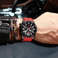 Load image into Gallery viewer, New Fashion Sport Mens Watches Waterproof Silicon Strap Wrist Watch Multifunctional Luminous Hands For Men
