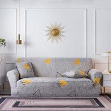 Load image into Gallery viewer, Elastic Plain Floral Printing Sofa Cover Stretch for Living Room Couch Cover Chair Protector 1/2/3/4 Seater Printed Couch Cover for 3 Cushion Couch Floral Pattern Sofa Cover with Separate Cushion Cover Pieces Stretch Sofa Slipcover