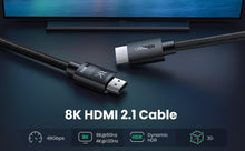 将图片加载到图库查看器,HDMI 2.1 Cable Ultra High Speed 8K60Hz 4K120Hz HDMI Splitter Cable 48Gbps Ultra High Speed 4K 120Hz Braided HDMI Cable Dynamic HDR Vision HDR 10 Compatible With UHD TV Laptop