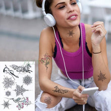 Load image into Gallery viewer, 57 Sheets Temporary Tattoo Stickers Set Waterproof Temporary Tattoo Waist Arm Modern Stylish Big Black Tattoos For Womens Mens