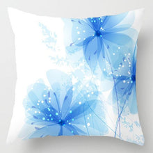 Load image into Gallery viewer, Modern Simple Blue Geometric Pillow Cover Home Sofa Decorative Blue Sea Texture Cotton Linen Cushion Home Decorative Pillow Case 45x45cm