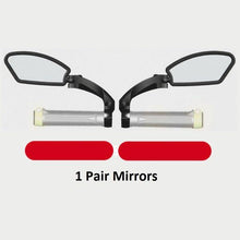 Load image into Gallery viewer, Stainless Steel Bicycle Lens Mirror Handlebar Side Safety Rear View Mirror Road Bike Cycling Rearview Mirrors Blast-Resistant Adjustable Bike Rearview Mirror With Large Lens Bicycle Mirrors For Handlebars