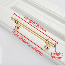 将图片加载到图库查看器,Aluminum Alloy Black Gold Door Handle Wardrobe Kitchen Cabinet Drawer Solid Handle Furniture Handle European Modern Hardware Modern Furniture Cupboard Door Drawer Handles
