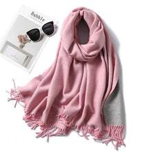 Load image into Gallery viewer, New Fashion Winter Soft Thick Warm Colorful Cashmere Scarf Elegant Escharpe Shawls Scarf Shawls Wraps Lightweight Lady Solid Scarves Fashion Tassels Blanket For Women