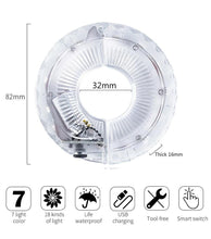 Load image into Gallery viewer, Smart LED Bicycle Wheel Light Bike Front Tail Hub Spoke Lamp Rechargeable Kids Balance Bike Light Colorful Bicycle Hub Light With Optical Design Vibration Sensor USB Rechargeable Waterproof Good Bike Gift For Teenagers