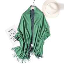 Load image into Gallery viewer, Fashion Winter Solid Soft Scarf Cashmere Lightweight Scarves Shawls Cashmere Escharpe Scarfs Lightweight Shawls Hijabs Shawls Escharpe Elegant Wrap Blanket Bandana Tassel For Lady